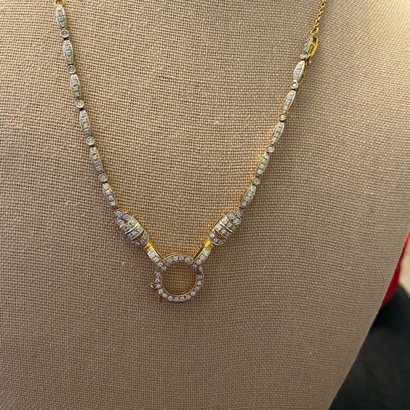 Diamond Necklace with Natural Burmese Ruby and Diamond pendantin 18K solid gold - Picture 5 of 15